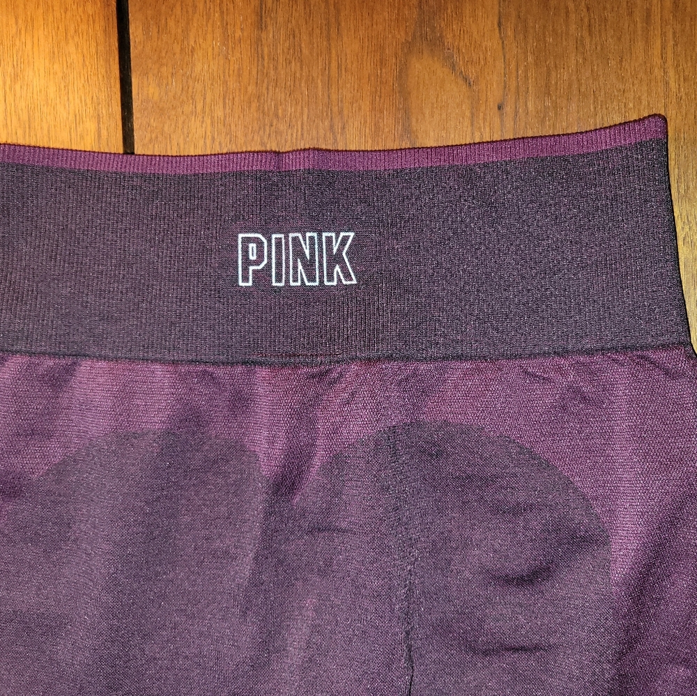 PINK Victoria's Secret Maroon Seamless Leggings